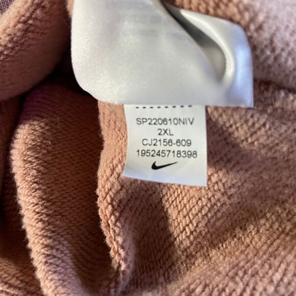 Nike Sportswear Essential Fleece Long-Sleeve Crop Top 1/4 Zip Sweater Womens 2XL - Picture 7 of 8